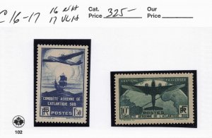 FRANCE  C16 MNH   C17  MLH