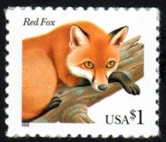 SC# 3036 - ($1) - Red Fox, die cut 11.5 x 11.25 - MNH Single