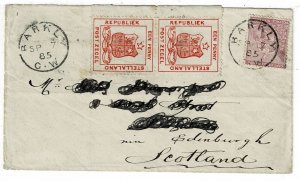 Stellaland (Bechuanaland) 1885 with Barkly (West) cancel on cover to Scotland