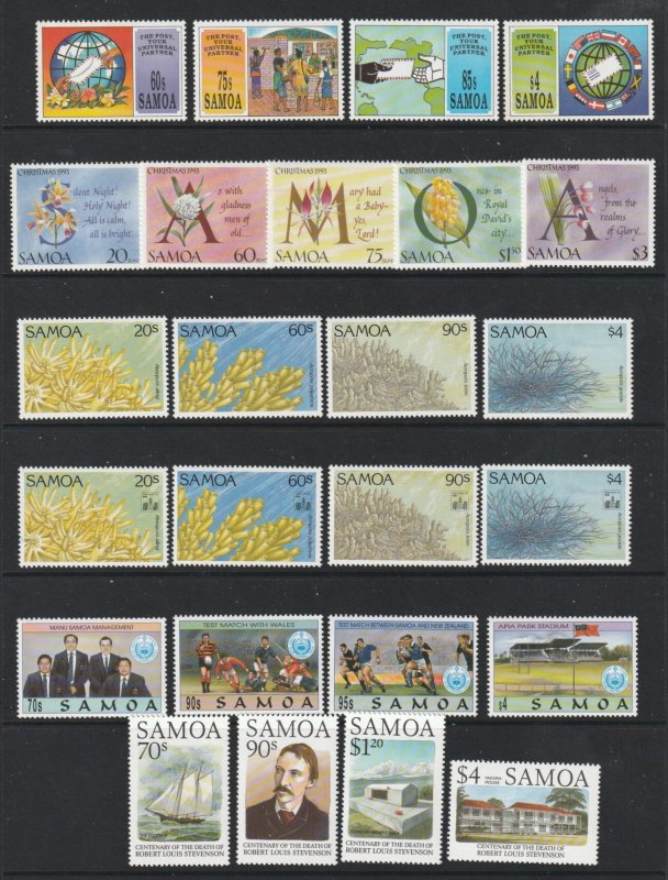 Samoa x 6 MNH sets