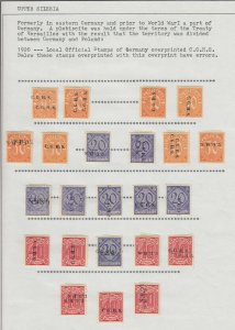 Upper Silesia, 1920 Local Official Overprint Errors - Double, Invert (56 stamps)