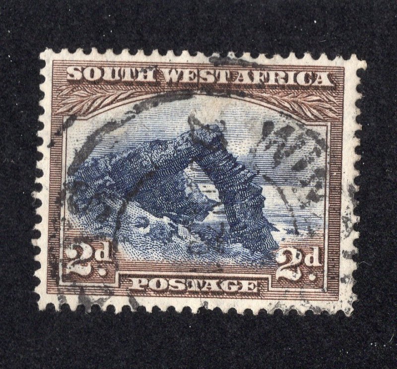 South West Africa, 2p dark brown & dark blue Bogenfels, Scott 111a used