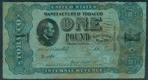 1883, Springer TF178A 1 lb Manufactured Tobacco Revenue taxpaid