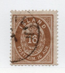 Iceland - Sc# 12 Used /  Perf 14 x 13 1/2       -       Lot 0523049