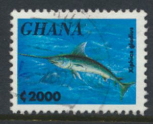 Ghana  SC# 1838 Used   Swordfish  see details and scan