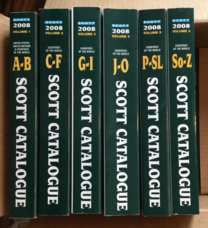 Used (Barely) Set of 6 Scott 2008 Worldwide Standard Postage Stamp Catalogues