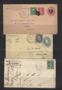 Lot of US 19th Century Stamped Covers 1880-1899