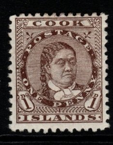 COOK ISLANDS SG5 1893 1d BROWN p12x11½ MTD MINT