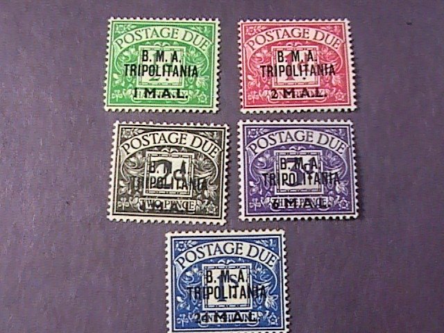 GREAT BRITAIN/BOA/TRIPOLITANIA # J1-J5-MINT/NH--COMPLETE SET--POSTAGE DUE--1948