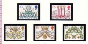 Great Britain Sc 928-932 1980 Christmas stamp set mint NH