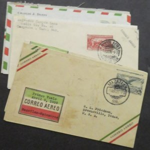 EDW1949SELL : MEXICO Interesting group of 8 Used covers or Postal Stationery.