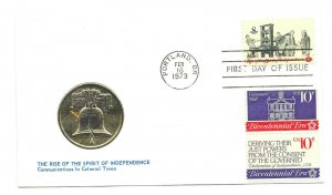 1476 Pamphleteer American Revolution, Medallion with stamps FDC