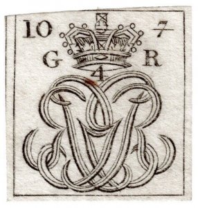 (I.B) George IV Revenue : Impressed Duty Cypher Seal (107)