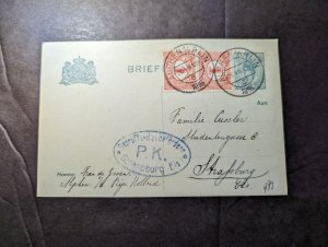 1918 Netherlands Postcard Cover Alphen aan den Rijn to Strafsburg