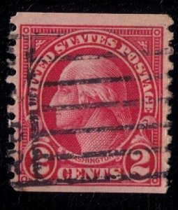 US SCOTT #599B USED CARMINE LAKE SHADE VERY FINE