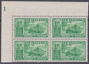 NEW ZEALAND 1936 Commerce ½d plate block of 4 MNH..........................B3202