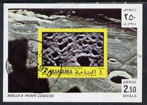 Manama 1970 Space Flight imperf m/sheet showing Apollo 8 ...