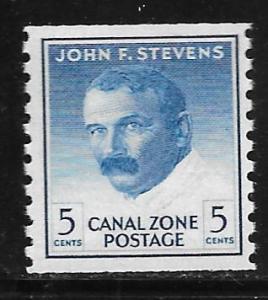 Canal Zone 155: 5c John F. Stevens, MNH, VF