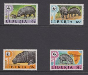 Liberia 1984, Hypo, WWF, MNH,Hippo