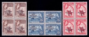 Ghana - Scott #25-27 - Blocks/4 - MNH - SCV $44