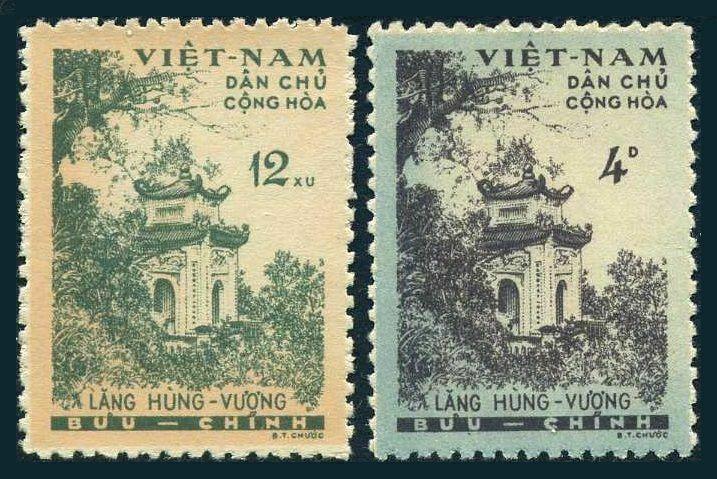 Viet Nam 119-120,MNH.Michel 123-124. Hung Vuong Temple,1960.