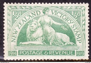 NEW ZEALAND 1920 1/2d Pale Yellow-Green Victory SG453a FU