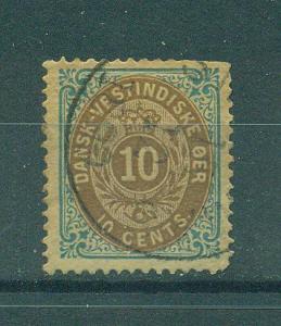 Danish West Indies (DWI) sc# 10 used cat value $30.00