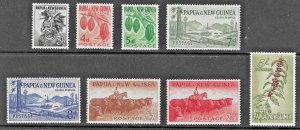 Papua & New Guinea (1958) - Scott # 139-146,   MNH