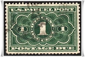 SC#JQ1 1¢ Parcel Post Postage Due Used*
