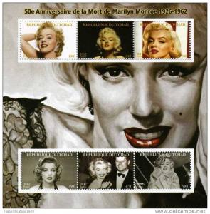 Chad 2012 MARILYN MONROE & KENNEDY Sheet Perforated Mint (NH)