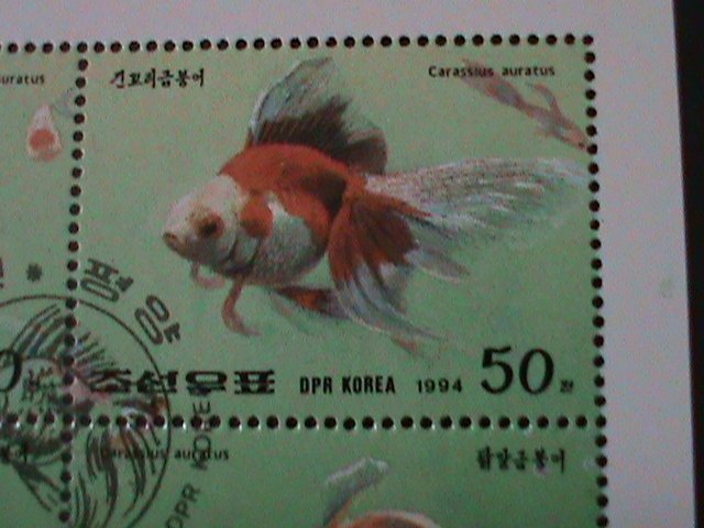 ​KOREA-1994-SC#3303 LOVELY GOLD FISHES CTO S/S VF-LAST ONE-FANCY CANCEL