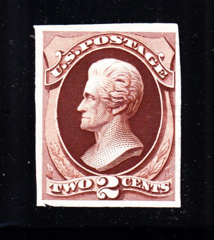 US 157P3 2c Jackson Proof on India Paper Pair SCV $35