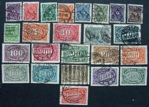 Germany, Scott 185-196 and 198-209, used