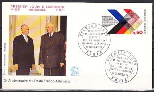 France, Scott cat. 1357. 10th Anniv. France-German Treaty. First day cover. ^