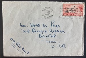 1956 Hamilton Bermuda Airmail Cover To Bristol TN Usa Ocean Race 50th Anniversar