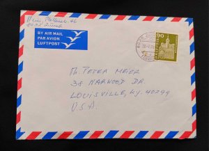 DM)1974, HELVETIA, LETTER SENT TO U.S.A, AIR MAIL, WITH STAMPS OF THE MU