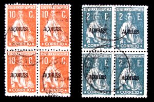 PORTUGAL - SCOTT# 208,236 - BLOCK 4 - USED - CAT VAL $28.00