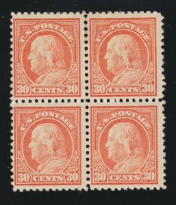 US 516 30c Franklin Mint Block of 4 F-VF OG H SCV $120