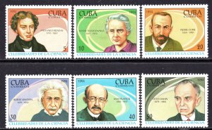 Cuba 1994 - Scientists - Curie - Faraday - Einstein - Max Planck - MNH Set
