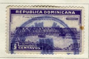 DOMINICA;   1934 early Trujillo Bridge issue fine used 3c. value