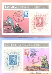 #3139-40 Washington - Franklin Peterman FDC Set