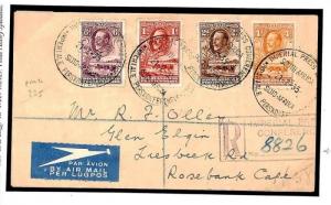 BECHUANALAND Cover 1935 *IMPERIAL PRESS CONFERENCE* Registered Air Mail W109b