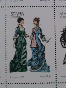 ​STAFFA-SCOTLAND -PROMOTION WORLD FAMOUS DRESSES- MNH S/S -EST.$12 VERY FINE