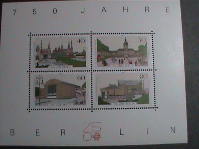 GERMANY-BERLIN STAMP-1987 SC#1496a 750TH ANNIVERSARY OF BERLIN MNH S/S-VF