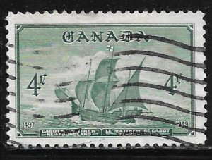 Canada 282: 4c John Cabot’s Ship “Matthew”, used, F-VF