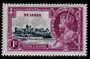 ST. LUCIA GV SG112, 1s slate & purple, M MINT. Cat £20.