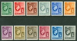 SG 110a-121 British Virgin Islands 1938. ½d-£1 set of 12. Fine unmounted mint...