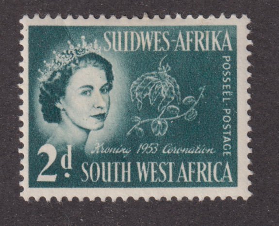 South West Africa 245 Queen Elizabeth II and Flowers 1953