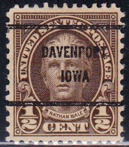 Precancel - Davenport, IA PSS 653-61 - Bureau Issue