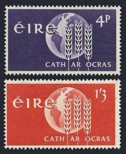 Ireland 186-187 blocks/4,MLH/MNH. FAO 1963.Freedom from Hunger campaign.Wheat,